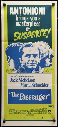 4g497 PASSENGER Aust daybill '75 Michelangelo Antonioni, Jack Nicholson & Maria Schneider!