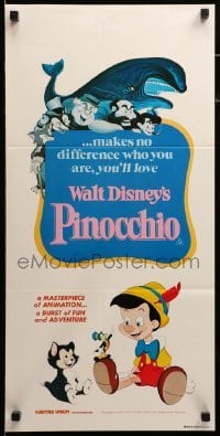 4g501 PINOCCHIO Aust daybill R82 Disney classic cartoon about a wooden boy who wants to be real!