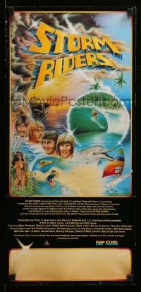 4g554 STORM RIDERS Aust daybill '82 cool tropical surfing artwork by Jim Davidson!