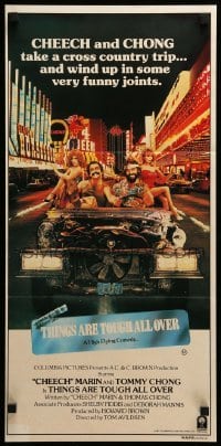 4g565 THINGS ARE TOUGH ALL OVER Aust daybill '82 Cheech & Chong take a trip to Las Vegas!