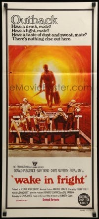4g575 WAKE IN FRIGHT Aust daybill '71 Ted Kotcheff Australian Outback creepy cult classic!