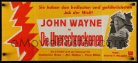 4g009 HELLFIGHTERS Austrian '69 John Wayne as fireman Red Adair, Katharine Ross, blazing inferno art