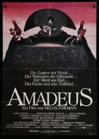4g159 AMADEUS German 33x47 '84 Milos Foreman, Mozart biography, winner of 8 Academy Awards!
