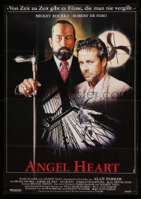 4g160 ANGEL HEART German 33x47 '87 Robert DeNiro, Mickey Rourke, Alan Parker, different Casaro art