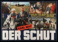 4g171 YELLOW DEVIL German 33x47 '78 Siodmak's Der Schut, Lex Barker, Ralf Wolter!