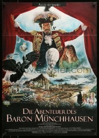 4g183 ADVENTURES OF BARON MUNCHAUSEN German '88 directed by Terry Gilliam, Renato Casaro art!