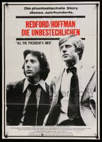 4g187 ALL THE PRESIDENT'S MEN German '76 Dustin Hoffman & Robert Redford as Woodward & Bernstein!