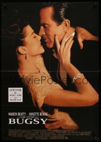 4g214 BUGSY German '92 close-up of Warren Beatty embracing Annette Bening!