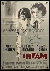 4g218 CHILDREN'S HOUR German '62 Hepburn, Garner & Shirley MacLaine, The Loudest Whisper!