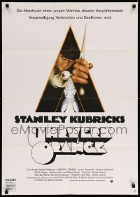 4g221 CLOCKWORK ORANGE German '72 Stanley Kubrick classic, Philip Castle art of Malcolm McDowell!