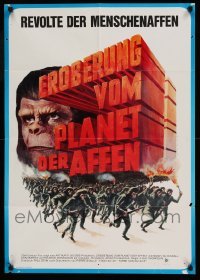 4g223 CONQUEST OF THE PLANET OF THE APES German '72 Roddy McDowall, the revolt of the apes!