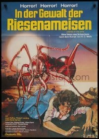4g234 EMPIRE OF THE ANTS German '77 H.G. Wells, great Drew Struzan art of monster ant attacking!
