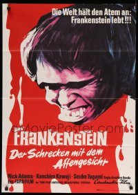 4g248 FRANKENSTEIN CONQUERS THE WORLD German '67 Toho, Ishiro Honda, art of terrifying monster!