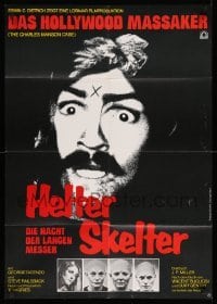 4g259 HELTER SKELTER German '82 wild close-up of Charles Manson !