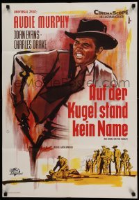 4g291 NO NAME ON THE BULLET German '59 Audie Murphy as the strangest killer who stalked the West!
