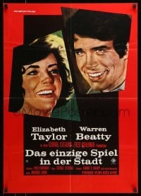 4g293 ONLY GAME IN TOWN German '69 Elizabeth Taylor & Warren Beatty are in love in Las Vegas!