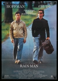 4g301 RAIN MAN German '89 Tom Cruise & autistic Dustin Hoffman, directed by Barry Levinson!