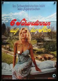 4g313 SECHS SCHWEDINNEN AUF DER ALM German '83 extremely sexy image of partially topless woman!