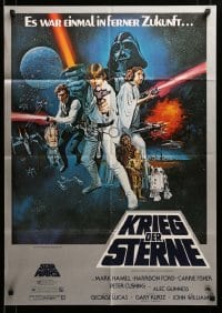 4g325 STAR WARS German '77 George Lucas sci-fi epic, art by Tom William Chantrell!