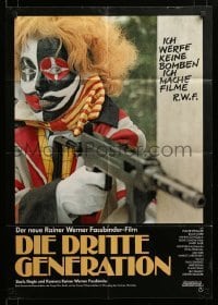 4g332 THIRD GENERATION German '79 Rainer Werner Fassbinder, crazy clown w/machine gun!