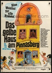 4g342 YELLOW HOUSE ON PINNASBERG German '70 Das gelb Haus am Pinnasberg, Hohmann, black title!