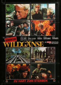 4g695 CODE NAME WILD GEESE German LC poster '86 Lee Van Cleef, Ernest Borgnine, Klaus Kinski!