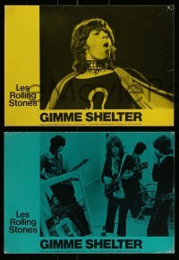 4g833 GIMME SHELTER 12 French LCs '71 Rolling Stones' Mick Jagger, Hell's Angels, rock & roll!