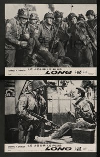 4g874 LONGEST DAY 9 style B French LCs R70s Zanuck's all-star World War II D-Day movie, John Wayne!
