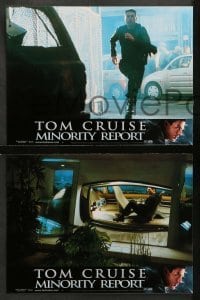4g913 MINORITY REPORT 8 French LCs '02 Steven Spielberg, Tom Cruise, Colin Farrell