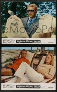 4g884 THOMAS CROWN AFFAIR 9 style B French LCs '68 Steve McQueen & sexy Faye Dunaway!