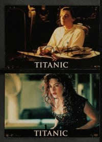 4g848 TITANIC 12 French LCs '98 Leonardo DiCaprio, Kate Winslet, James Cameron!