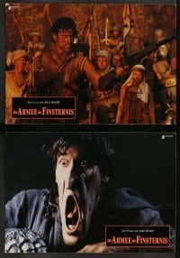 4g748 ARMY OF DARKNESS 8 German LCs '93 Sam Raimi cult classic, Bruce Campbell as Ash!