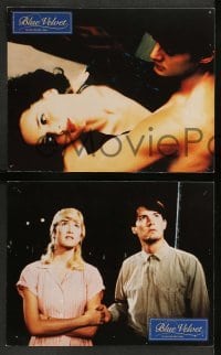 4g739 BLUE VELVET 11 German LCs '87 directed by David Lynch, Isabella Rossellini, Kyle MacLachlan!