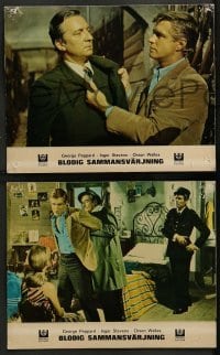 4g745 HOUSE OF CARDS 9 German LCs '69 George Peppard, Orson Welles, Inger Stevens, Rome Italy!
