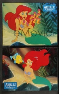 4g721 LITTLE MERMAID 16 German LCs '92 images of Ariel & cast, Disney underwater cartoon!