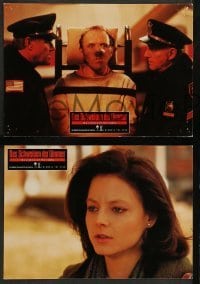 4g761 SILENCE OF THE LAMBS 8 German LCs '91 Jodie Foster, Anthony Hopkins, Ted Levine, Glenn!