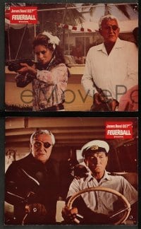 4g787 THUNDERBALL 4 German LCs R70ss Sean Connery is James Bond, Adolfo Celi, action!