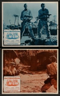 4g631 RAIDERS OF THE BLOODY BEACH 8 Mexican LCs '69 great images of Guy Madison & WWII soldiers!