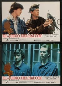 4g684 FALCON & THE SNOWMAN 6 Spanish LCs '85 Sean Penn, Timothy Hutton, John Schlesigner directed!