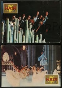 4g690 HAIR 4 Spanish LCs '79 Milos Forman musical, Treat Williams, let the sun shine in!