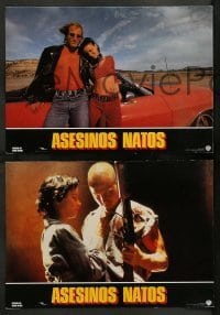 4g681 NATURAL BORN KILLERS 7 Spanish LCs '94 great images of Woody Harrelson & Juliette Lewis!