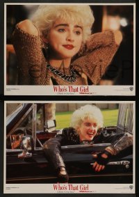 4g692 WHO'S THAT GIRL 4 Spanish LCs '87 young rebellious Madonna, Griffin Dunne!