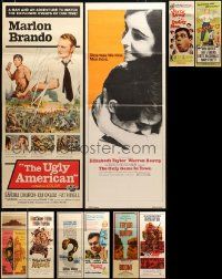 4h521 LOT OF 10 FORMERLY FOLDED INSERTS '60s-70s great images from a variety of different movies!