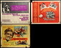 4h483 LOT OF 3 MOSTLY UNFOLDED HALF-SHEETS '60s Who's Afraid of Virginia Woolf, Indian Fighter