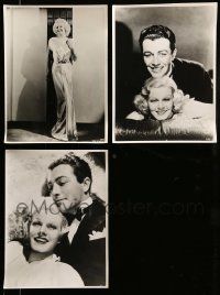 4h386 LOT OF 3 JEAN HARLOW 12X16 RE-STRIKE STILLS '60s by herself & two with Robert Taylor!