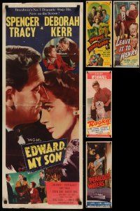 4h523 LOT OF 7 FORMERLY FOLDED 1940S INSERTS '40s great images from a variety of movies!