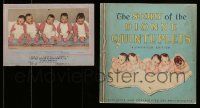 4h307 LOT OF 2 DIONNE QUINTUPLETS BOOK AND CALENDAR '35-36 great images of the cute babies!