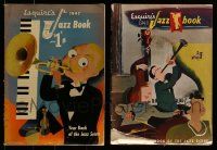 4h023 LOT OF 2 ESQUIRE JAZZ SOFTCOVER BOOKS '46-47 Year Book of the Jazz Scene, cool cover art!