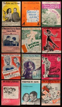 4h148 LOT OF 12 SHEET MUSIC '20s-40s great songs from a variety of different movies!