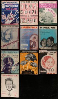 4h149 LOT OF 10 1930S SHEET MUSIC '30s songs by Paul Whiteman, Rudy Vallee & many more!